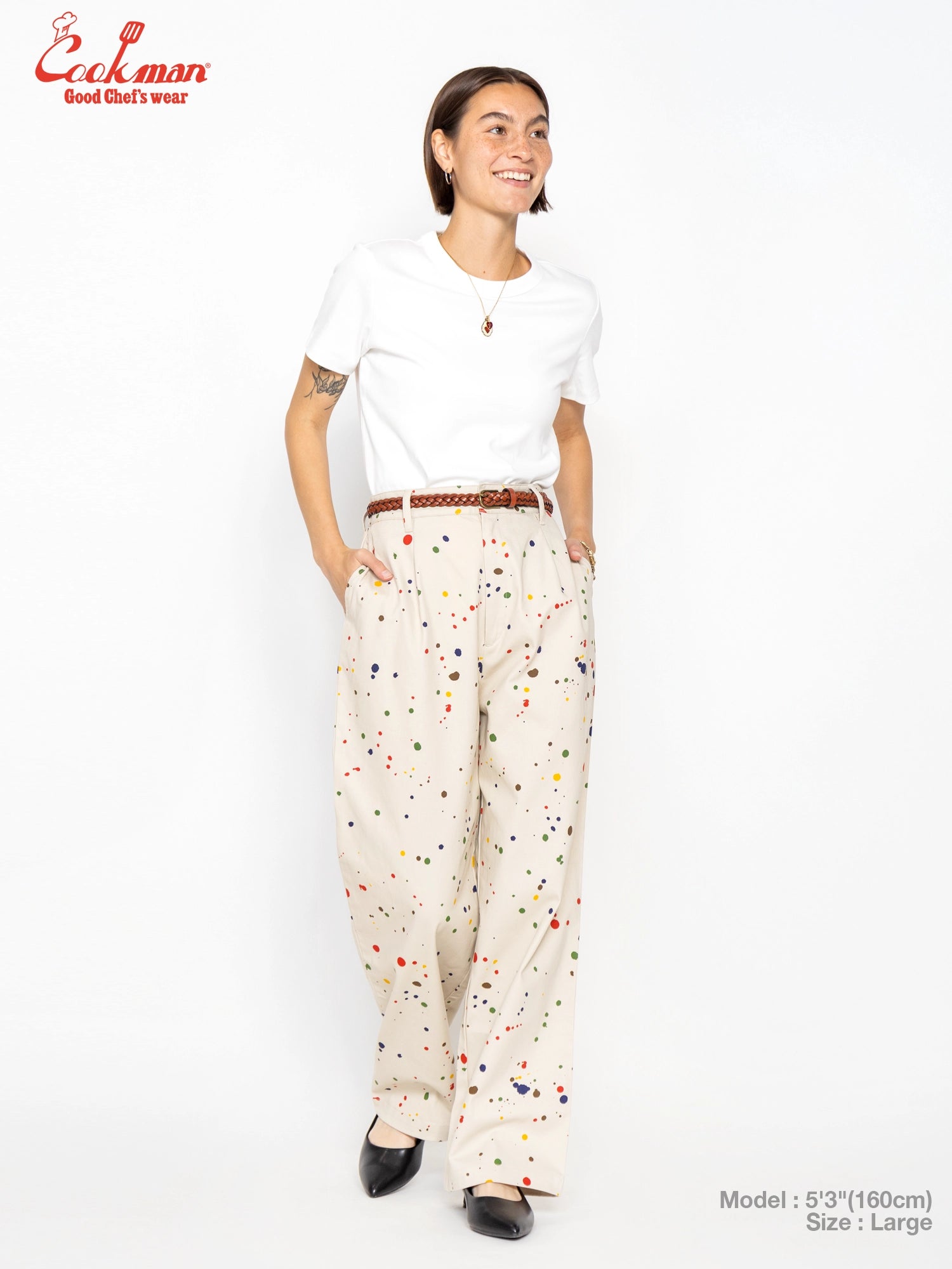 Cookman Lucy Pants - Sauce Splash : Beige