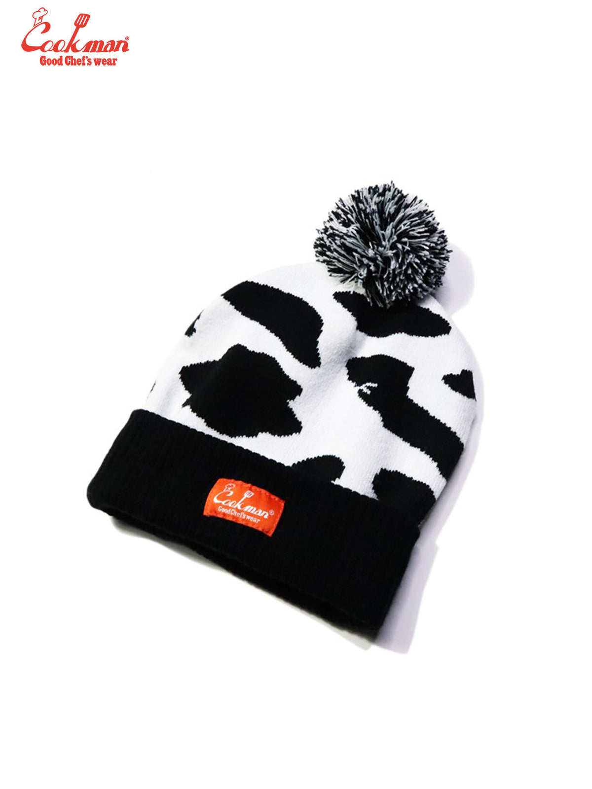 Beanie - Cow : White
