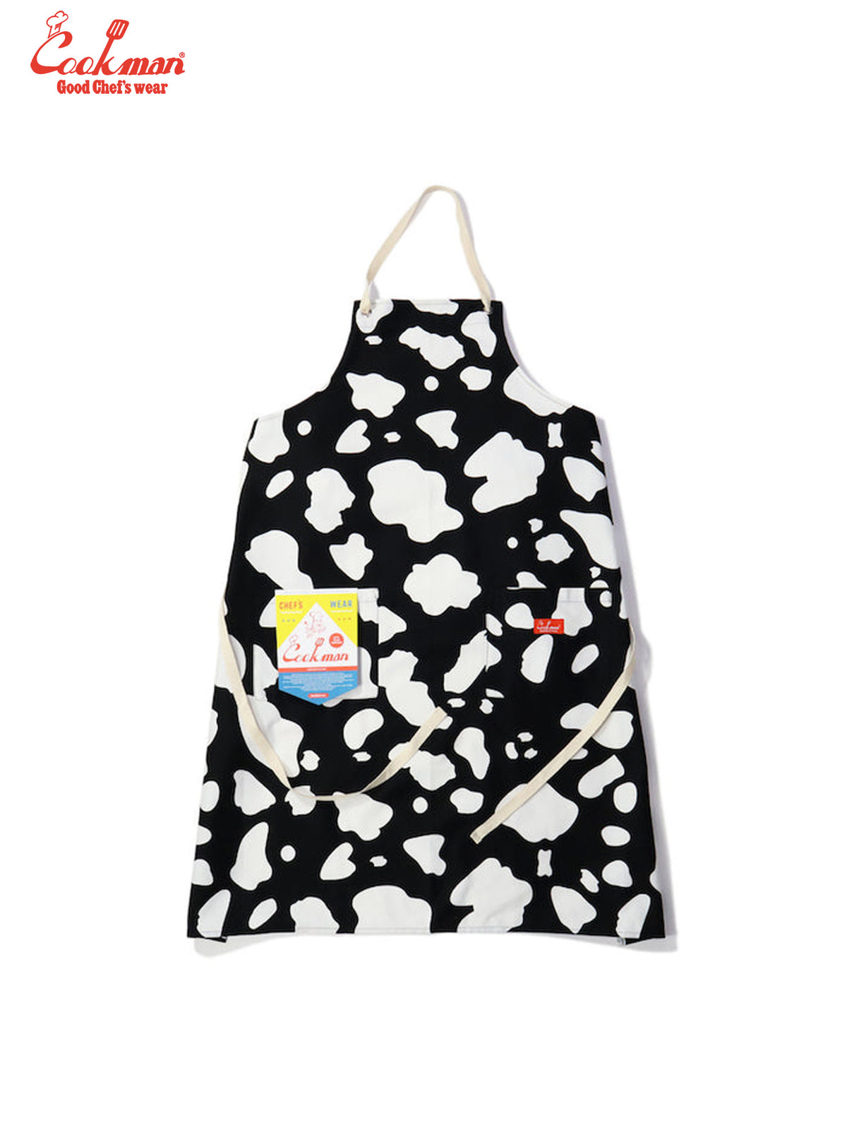Long Apron - Cow : Black
