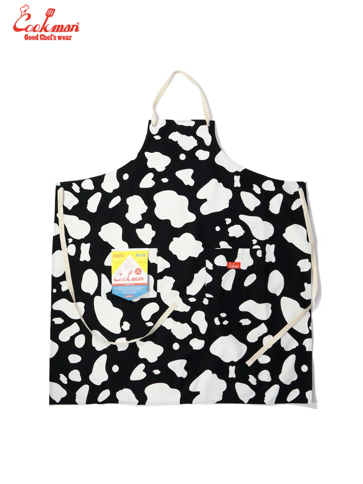 Long Apron - Cow : Black