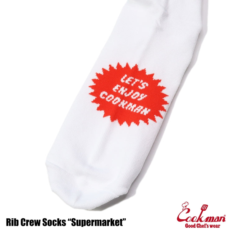 Cookman Rib Crew Socks - Supermarket