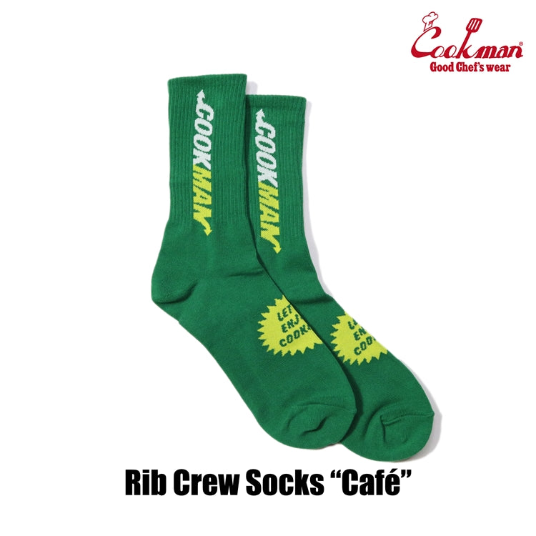 Cookman Rib Crew Socks - Cafe