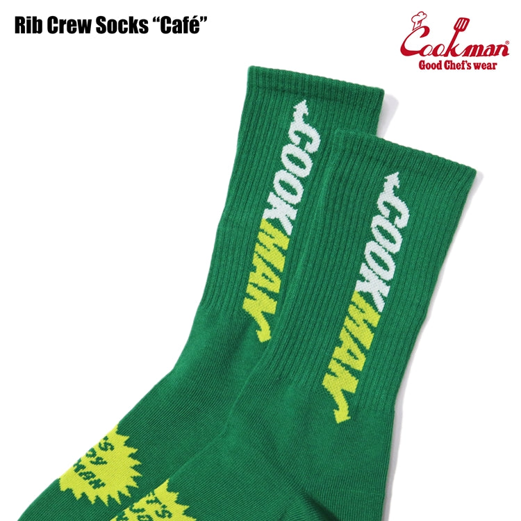 Cookman Rib Crew Socks - Cafe