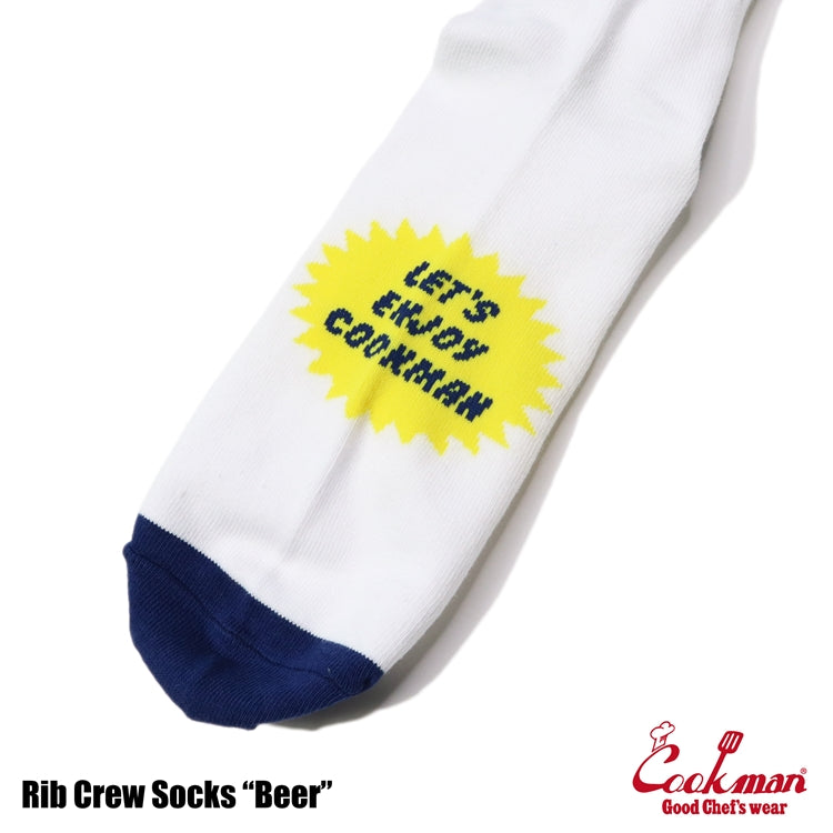 Cookman Rib Crew Socks - Beer