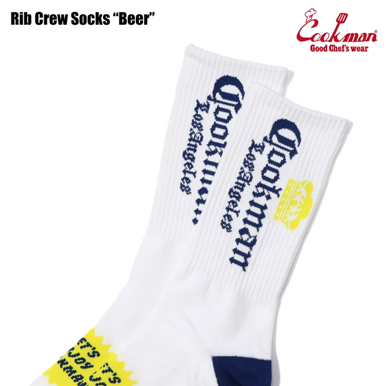 Cookman Rib Crew Socks - Beer