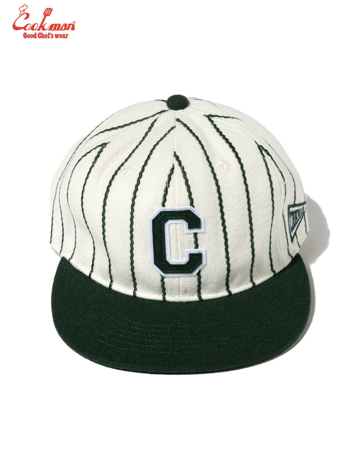 Flat Brim Snapback Cap : Stripe Green