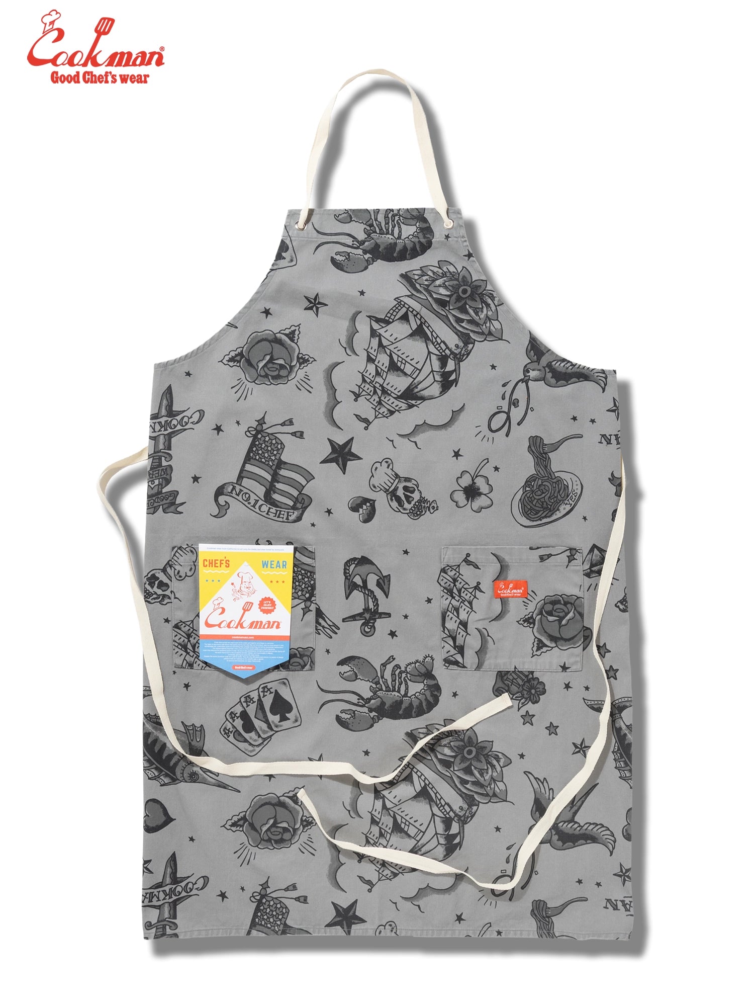 Long Apron - Old Tattoo : Gray