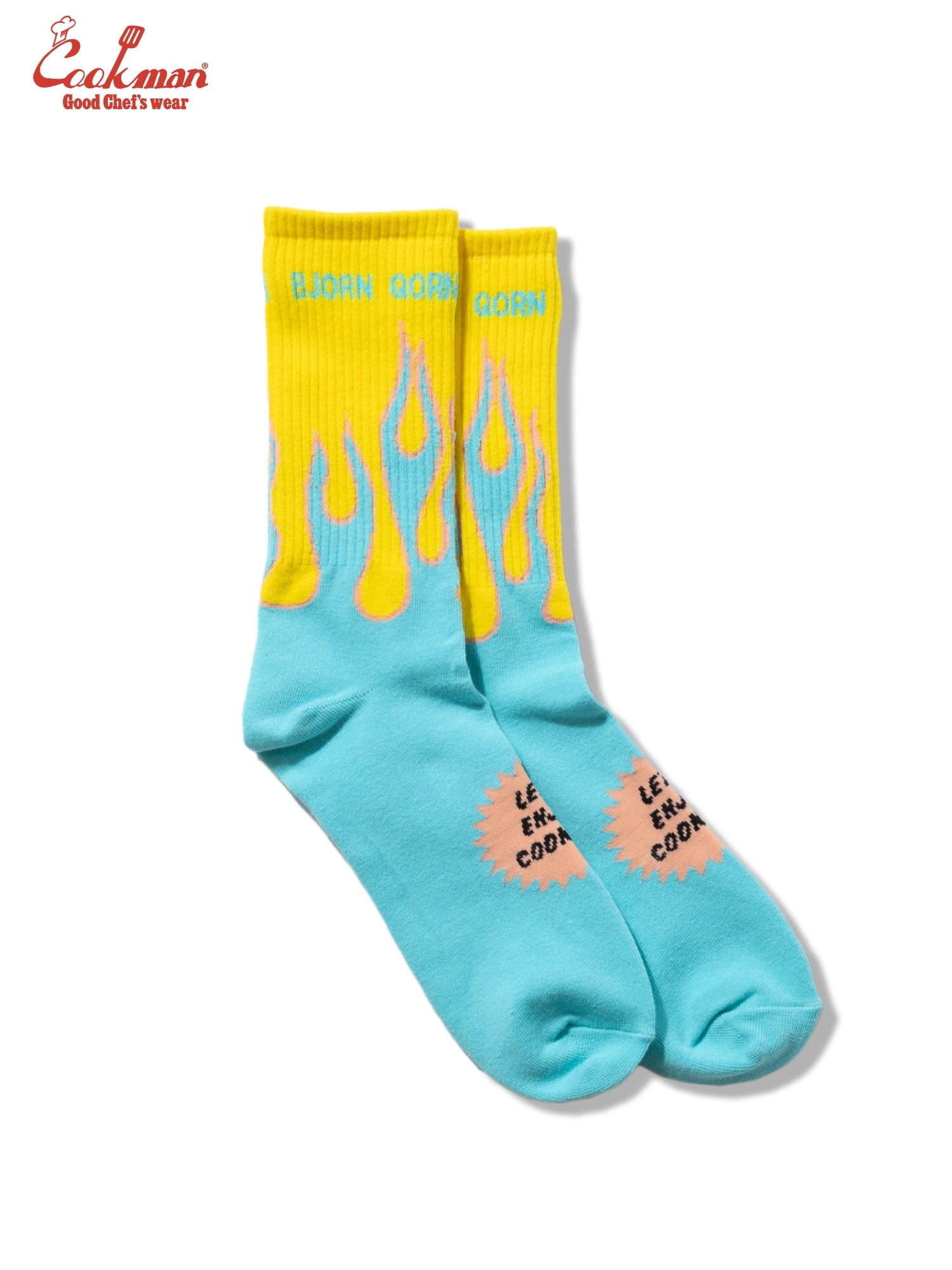 Rib Crew Socks - BjornQorn : Flame Blue