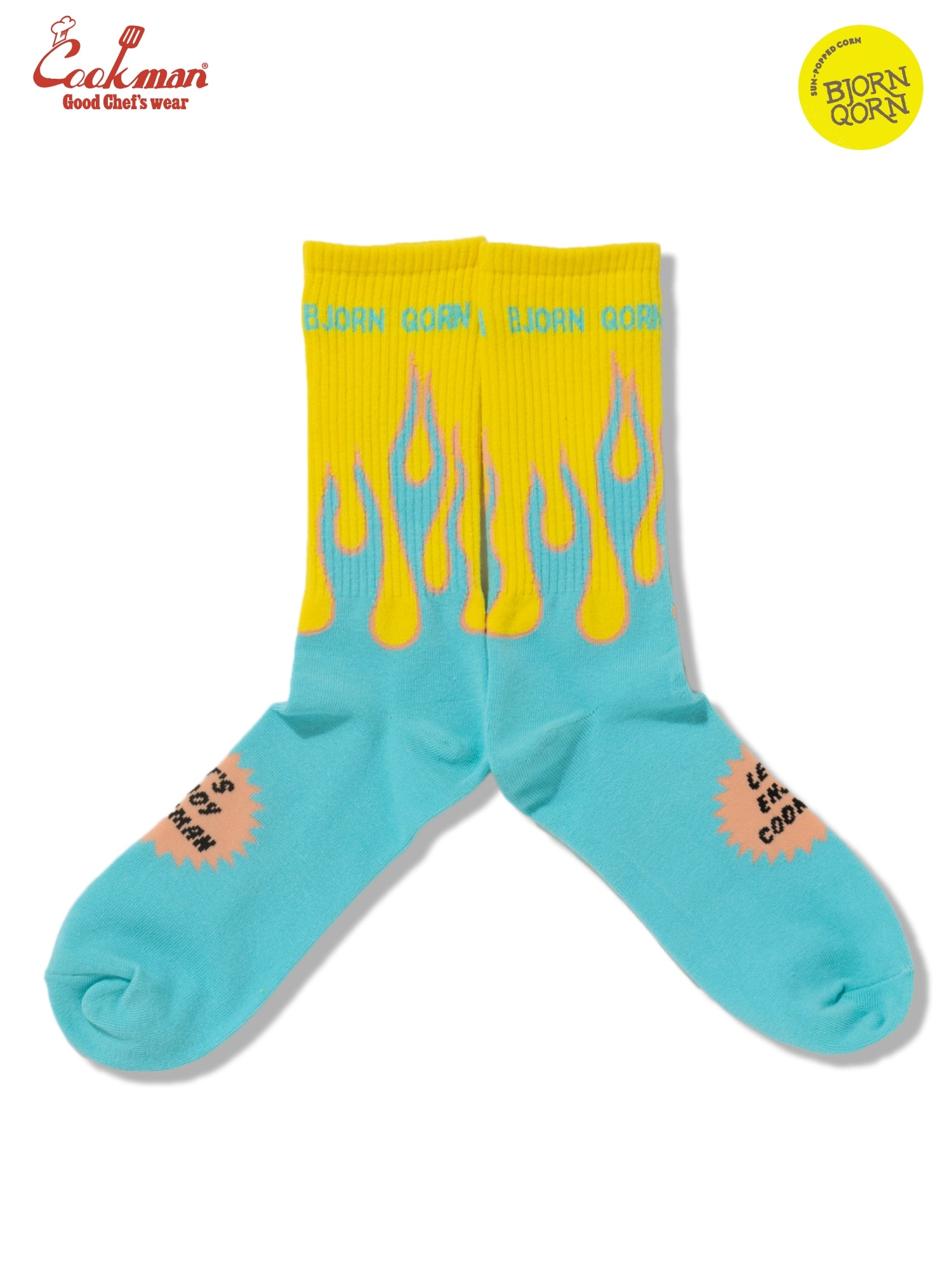 Rib Crew Socks - BjornQorn : Flame Blue