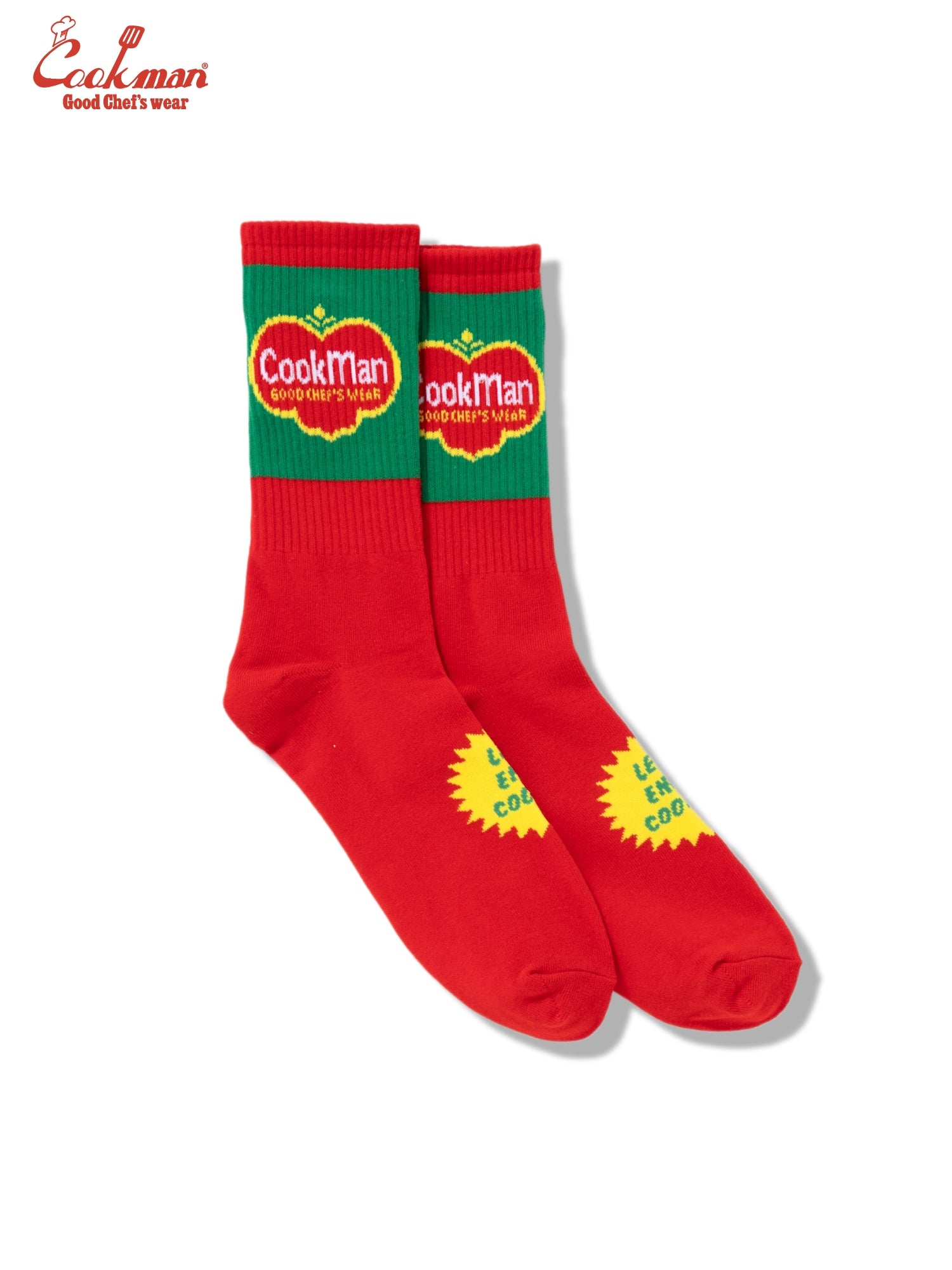 Rib Crew Socks - Tomato