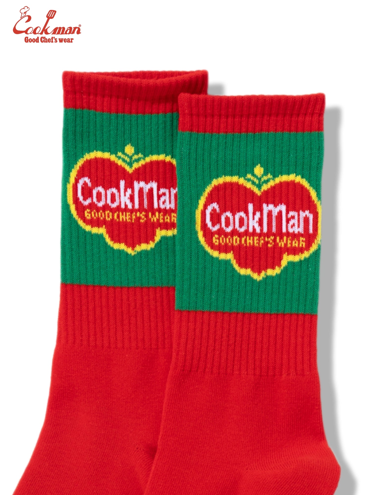 Rib Crew Socks - Tomato