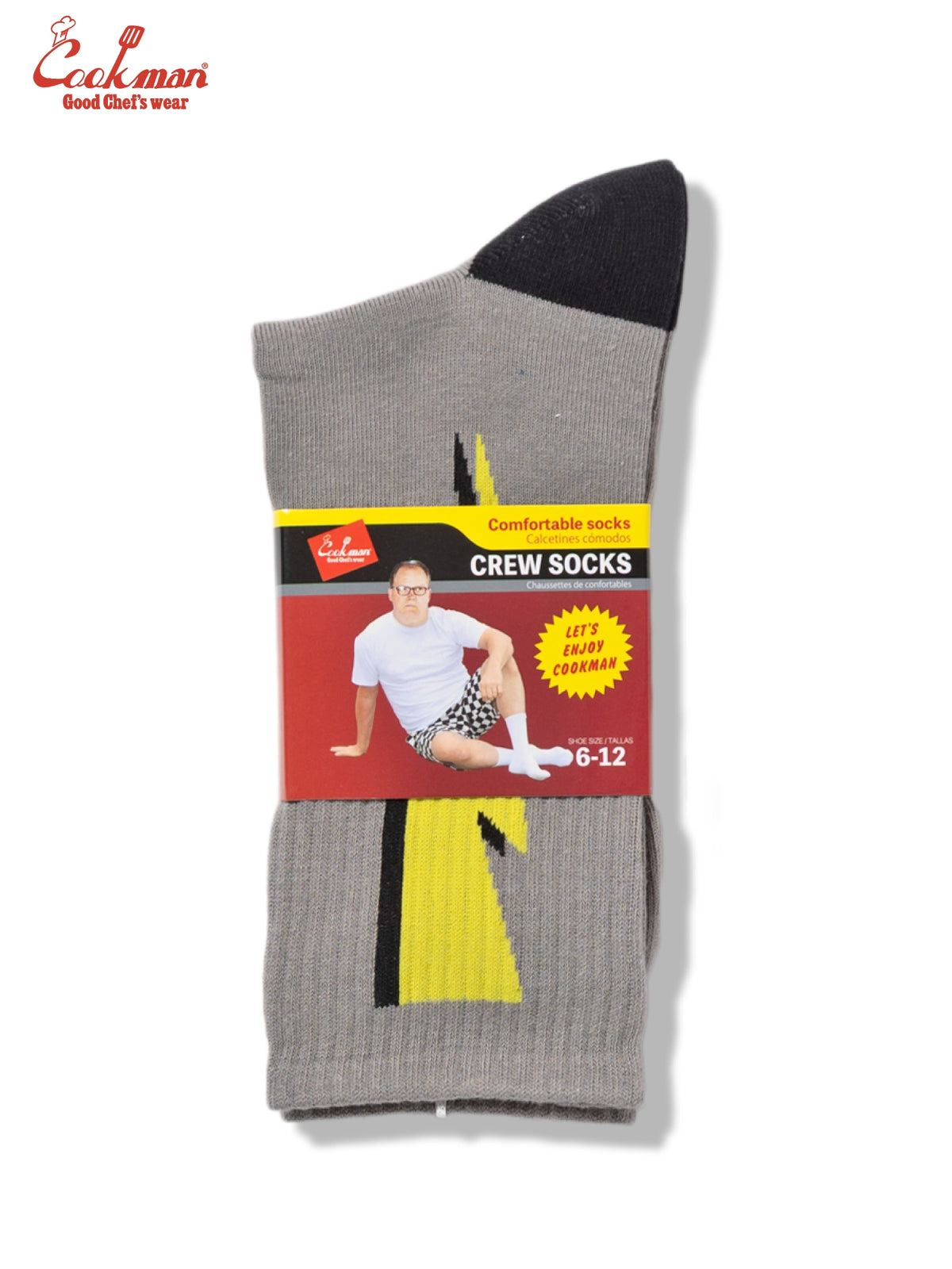 Rib Crew Socks - Lightning Gray