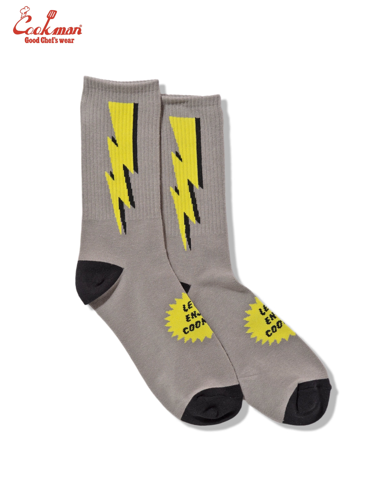 Rib Crew Socks - Lightning Gray