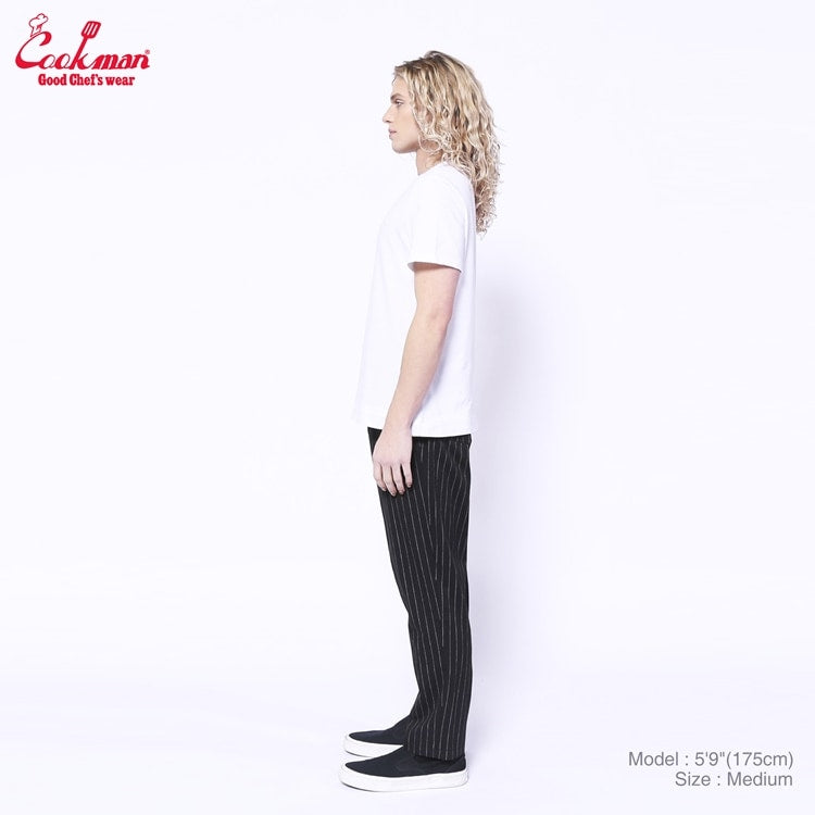 Cookman Chef Pants - Pin Stripe : Black