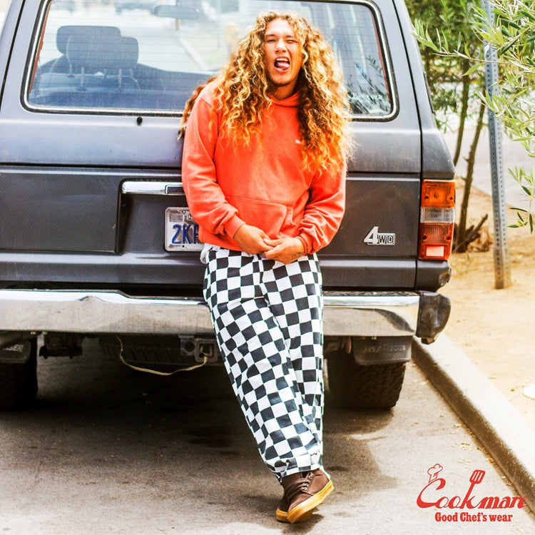 Cookman Chef Pants Semiwide - Washed Duck Canvas Checker : Black