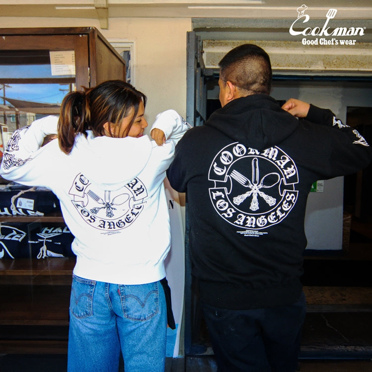 Cookman Zip-up Hoodie - Cutlery : Black