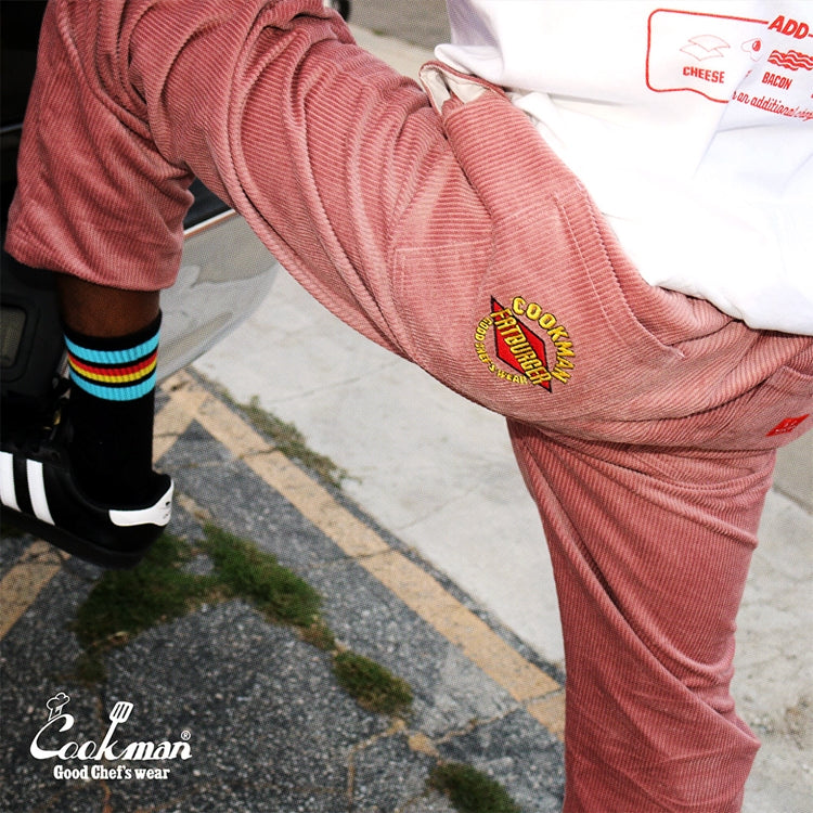 Cookman Chef Pants Semiwide- Corduroy : FAT Pink