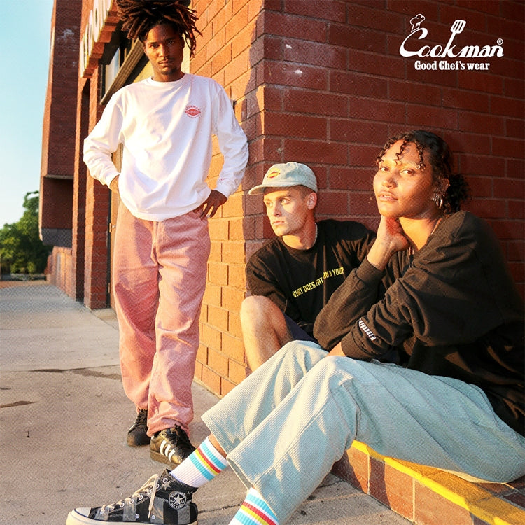 Cookman Chef Pants Semiwide- Corduroy : FAT Pink