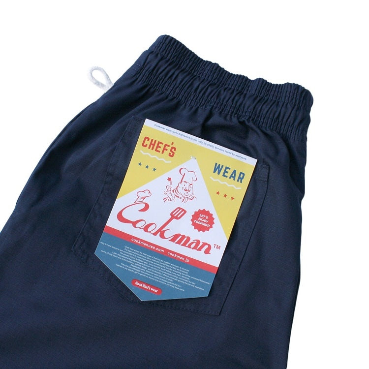 Cookman Chef Short Pants Front Pocket - Ripstop : Navy