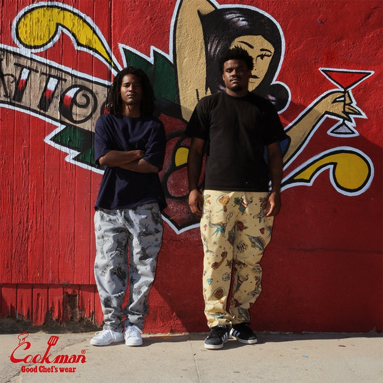 Cookman Chef Pants - Old Tattoo : Gray