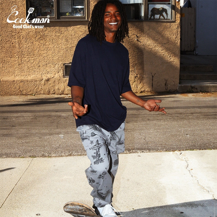 Cookman Chef Pants - Old Tattoo : Gray