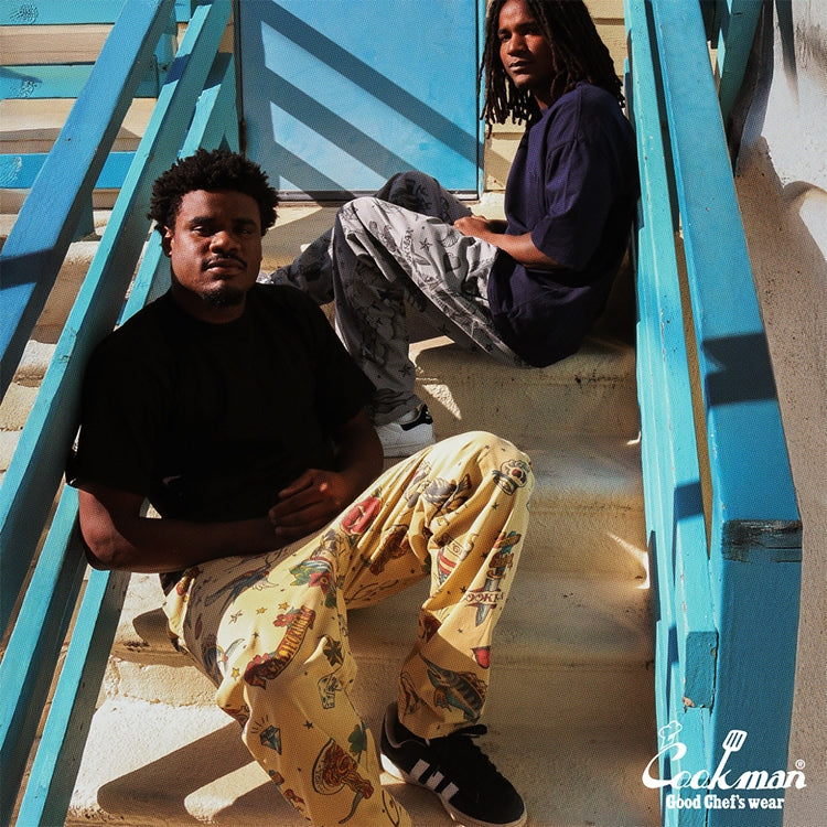 Cookman Chef Pants - Old Tattoo : Gray