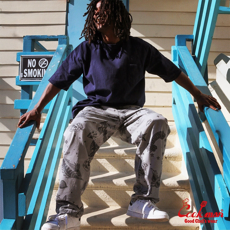 Cookman Chef Pants - Old Tattoo : Gray