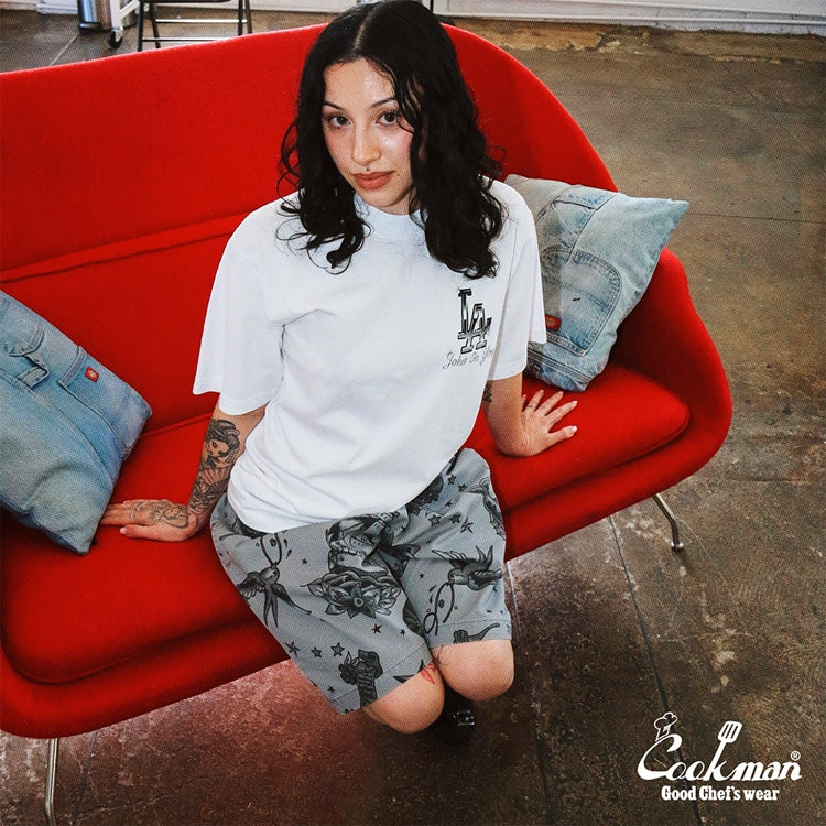 Cookman Chef Short Pants - Old Tattoo : Gray