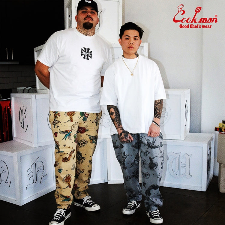 Cookman Chef Pants - Old Tattoo : Gray