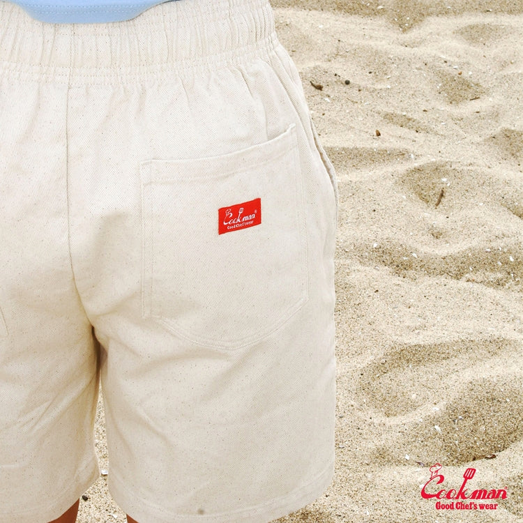Cookman Chef Short Pants - Denim : Natural