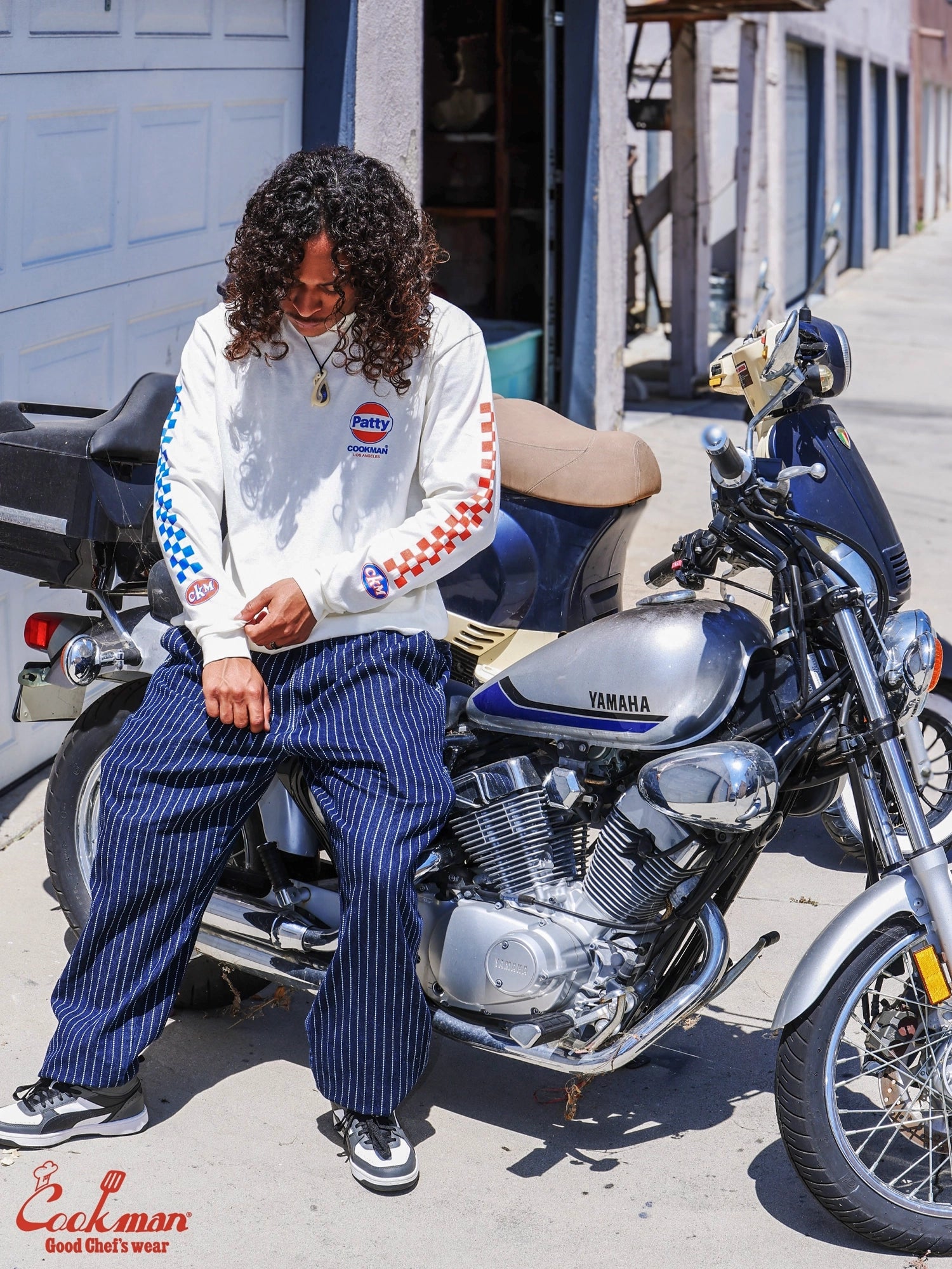 Long Sleeve Tees - Race : Off White
