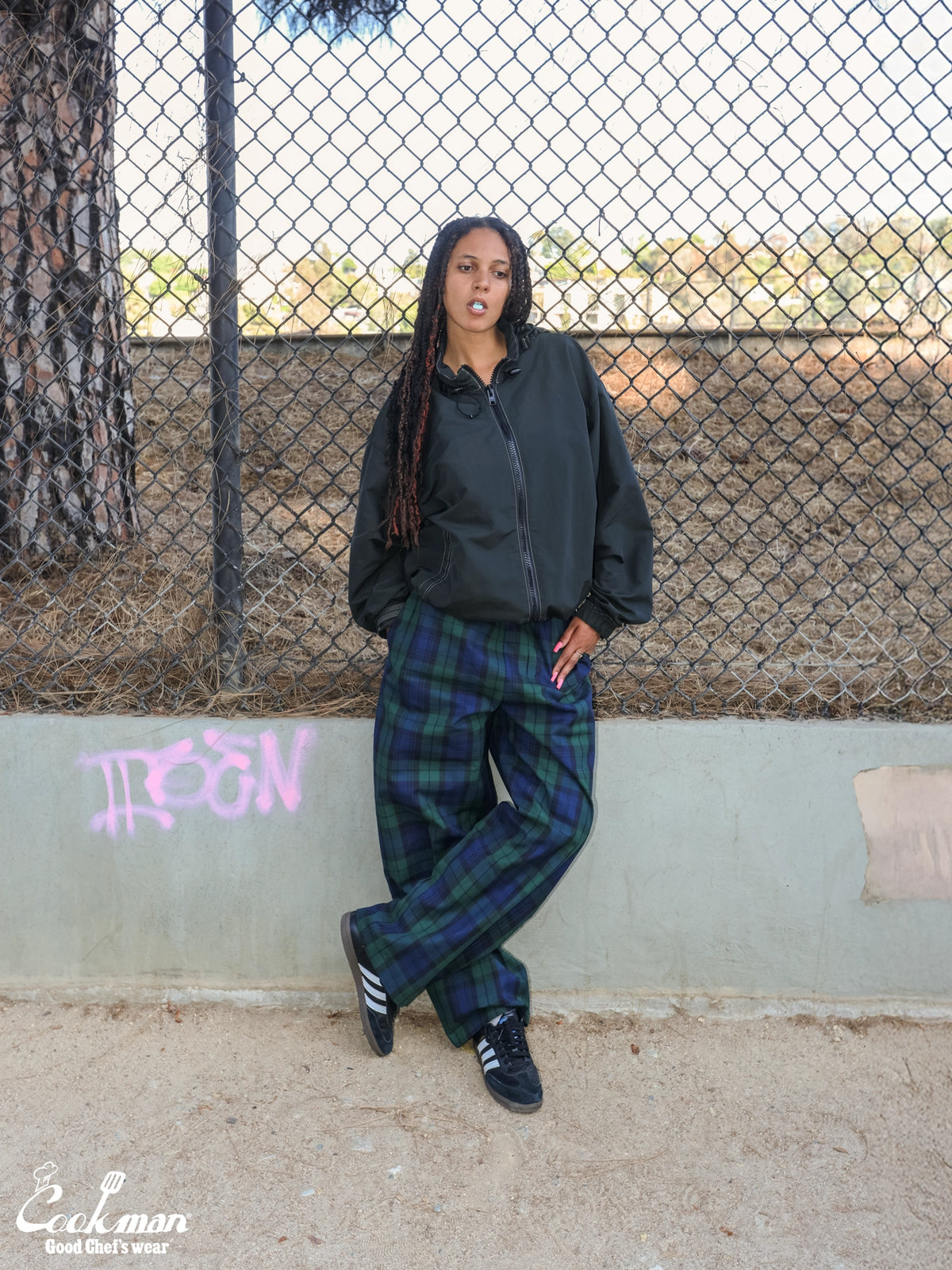 Chef Pants High-Wide - Black Watch Plaid