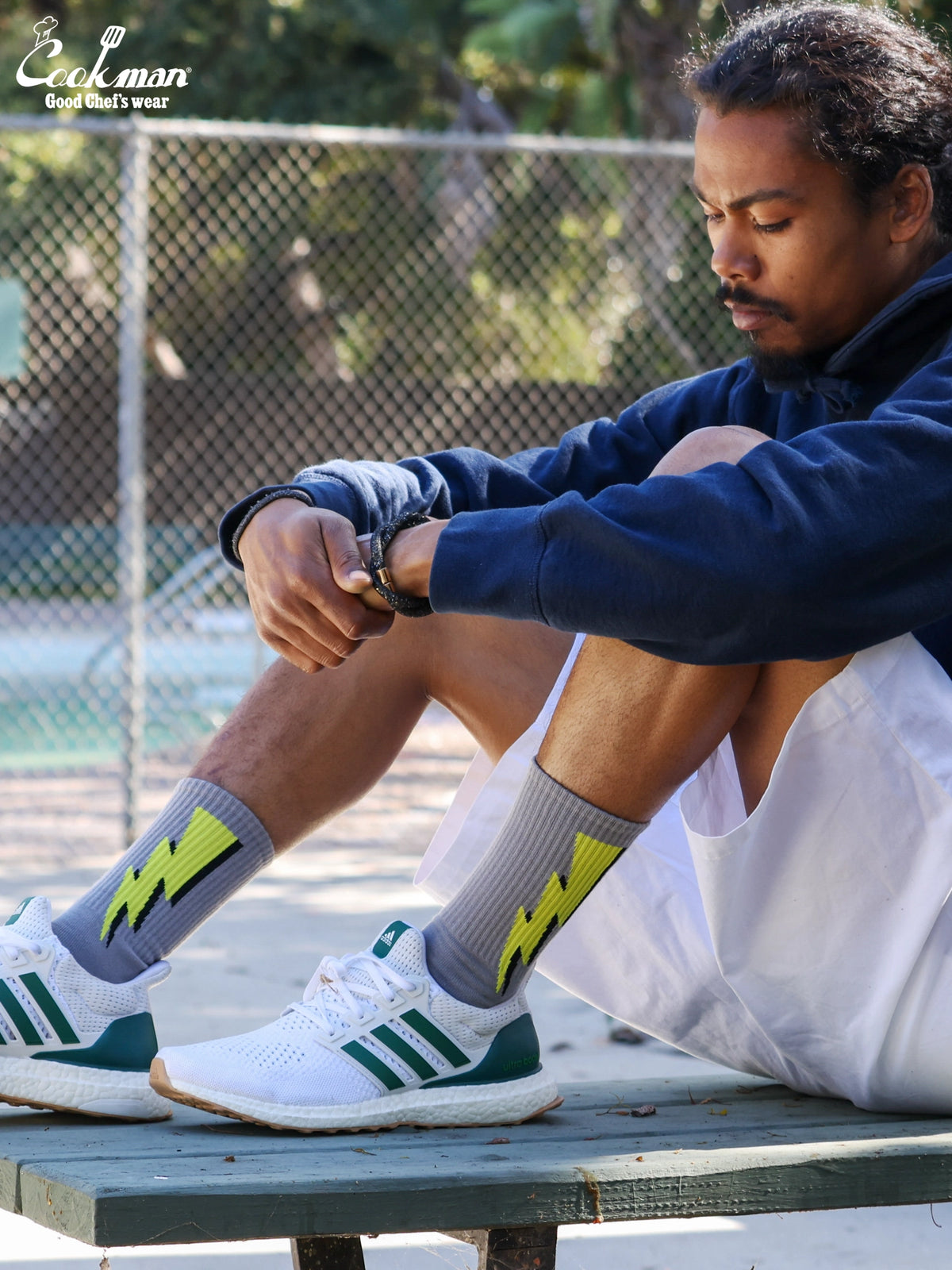 Rib Crew Socks - Lightning Gray