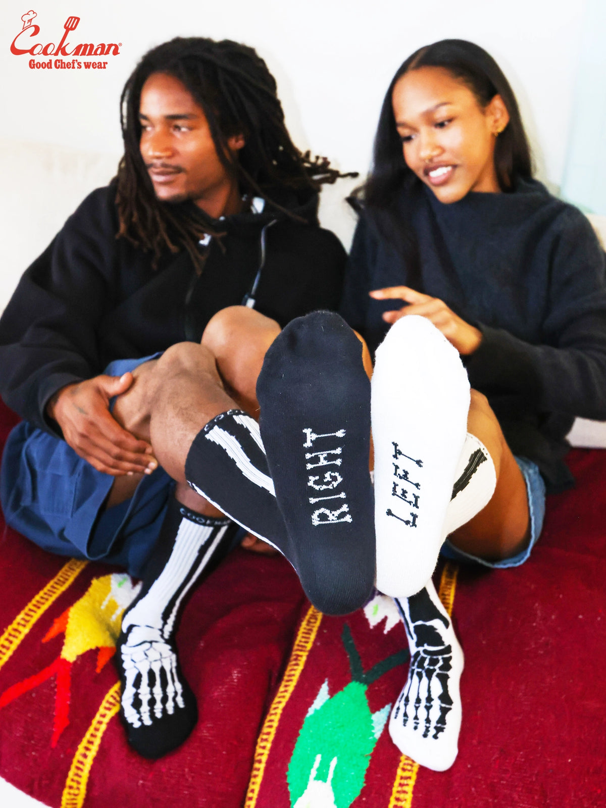 Rib Crew Socks - Bone White