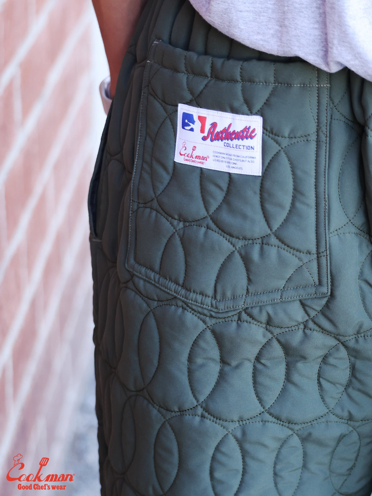 Chef Pants - Quilted Baseball : Olive