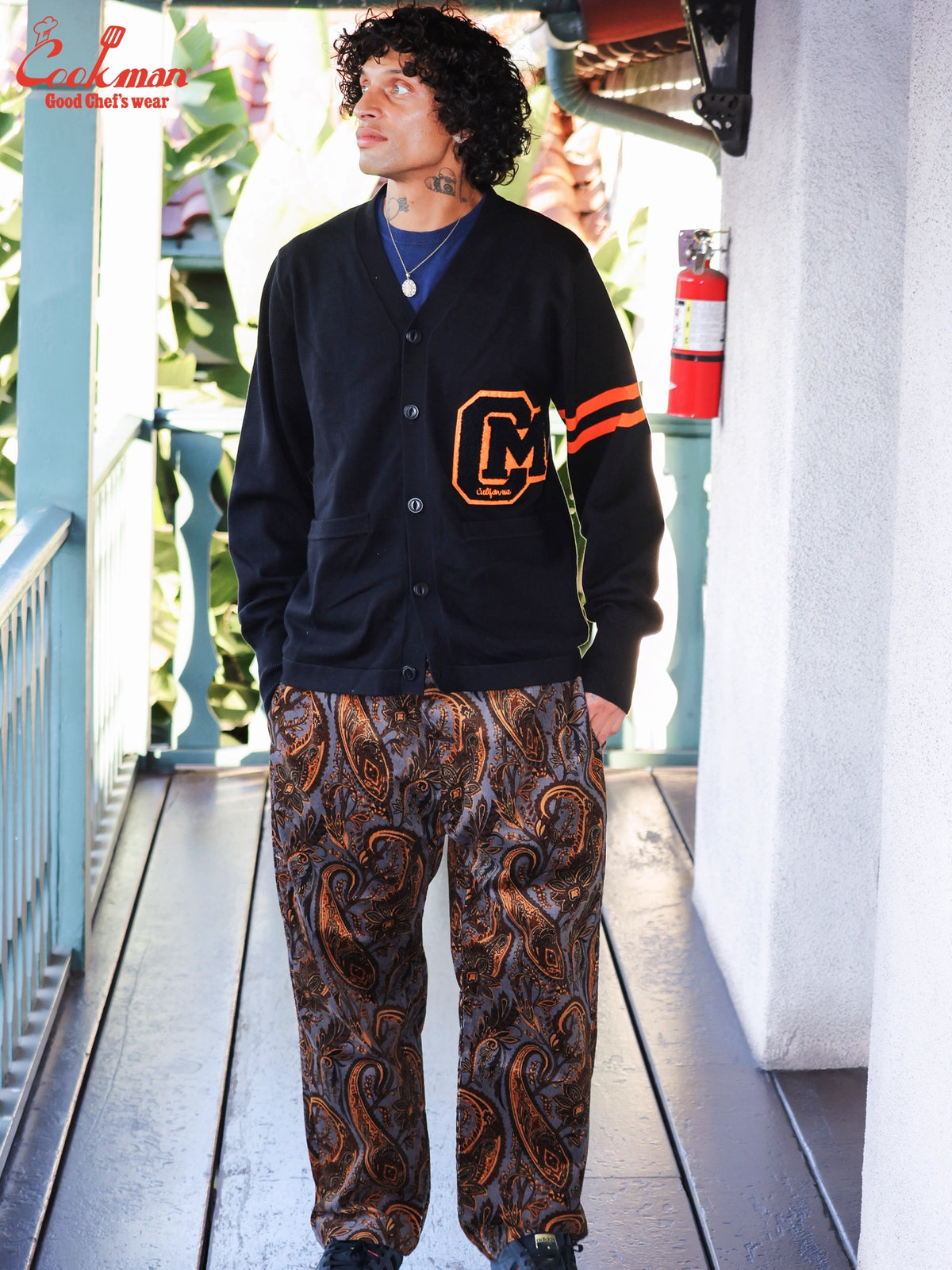 Chef Pants Semiwide - Corduroy : Paisley Brown