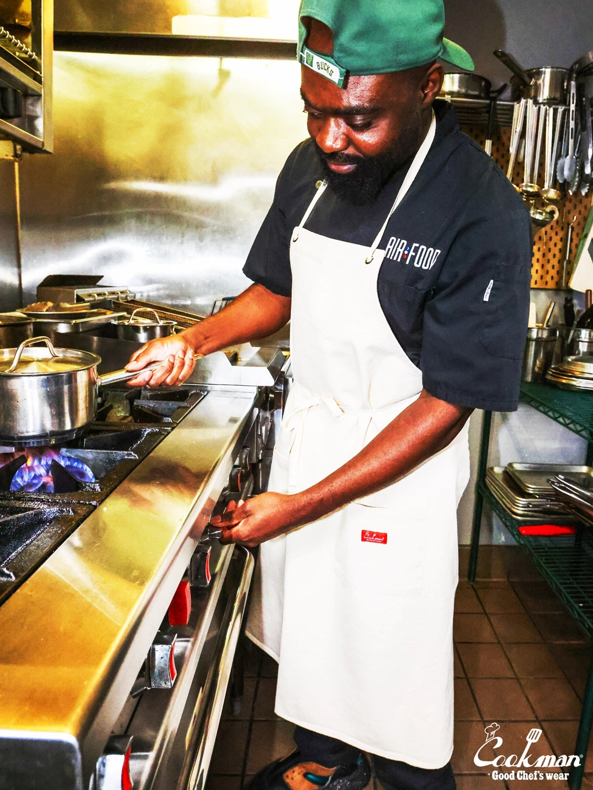 Long Apron - Denim : Natural