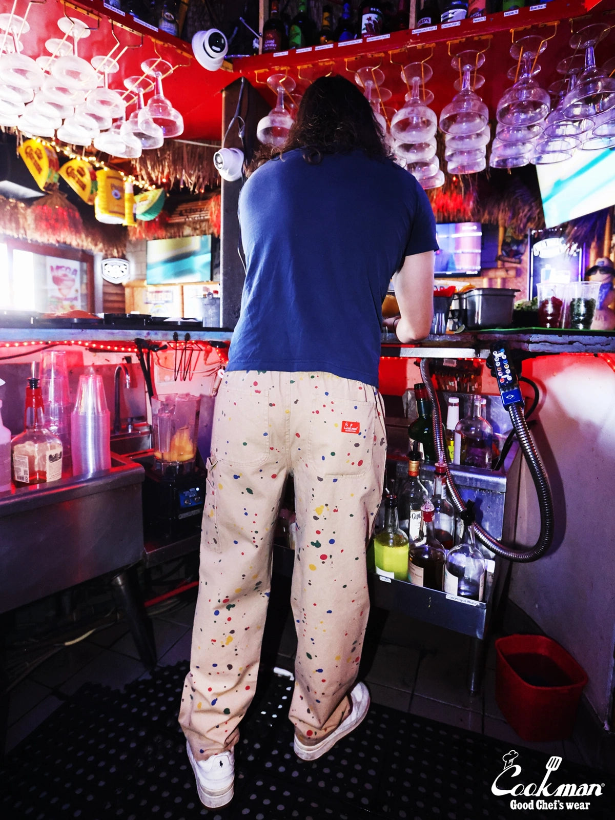 Carpenter's Pants : Washed duck canvas - Sauce Splash