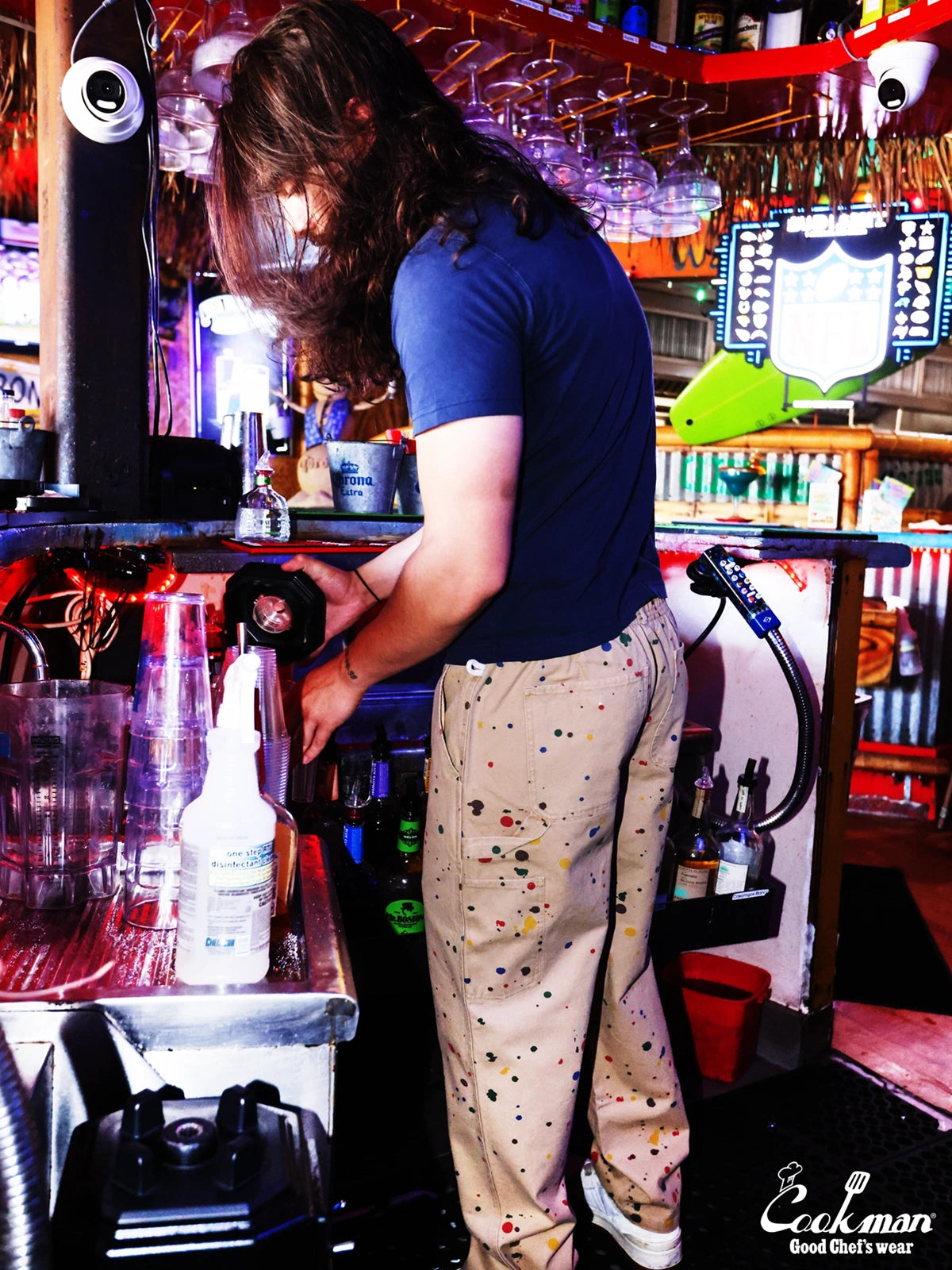 Carpenter's Pants : Washed duck canvas - Sauce Splash