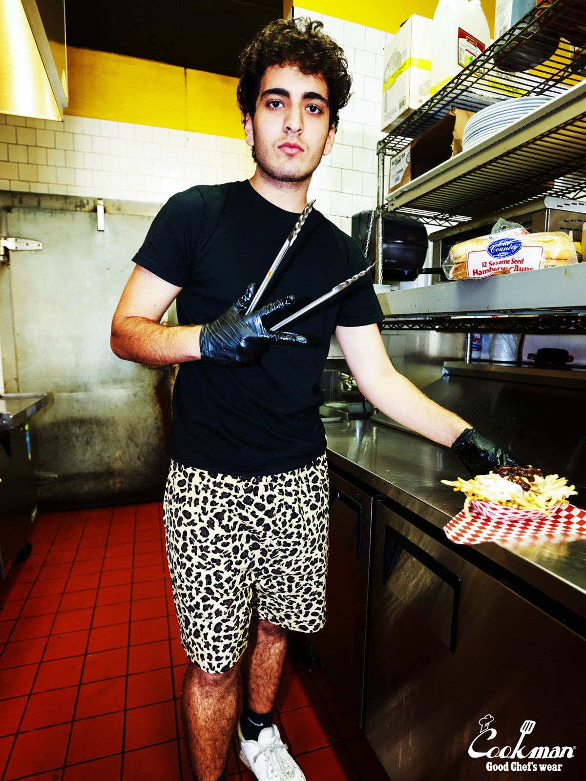 Chef Short Pants Light - Leopard : Beige