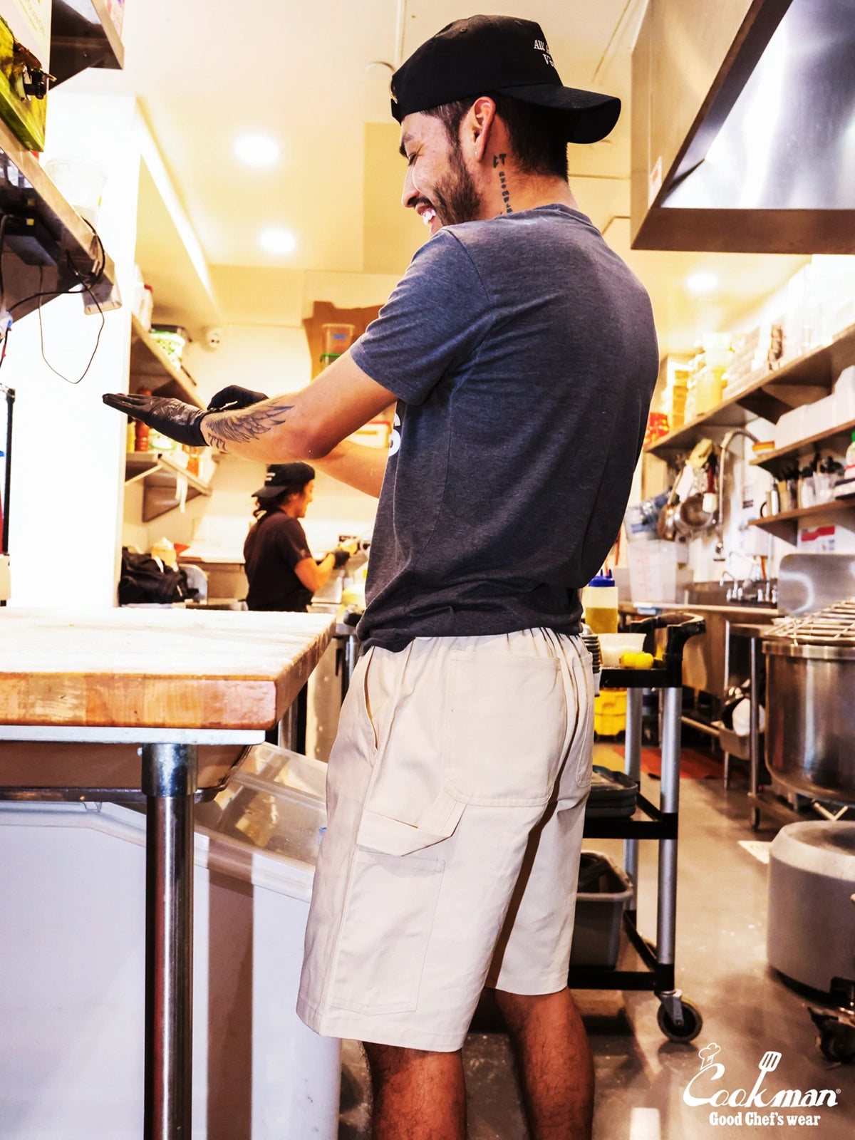 Carpenter's Pants Short : Heavy twill - Cream