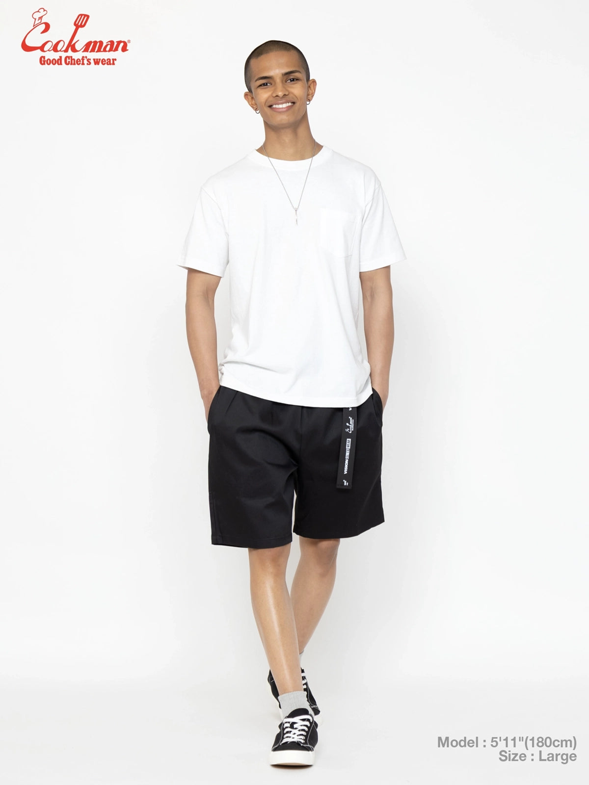 Chef Pants Short Black Belt - Vision : Black