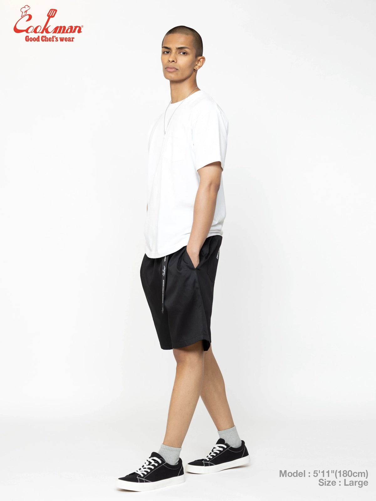 Chef Pants Short Black Belt - Vision : Black