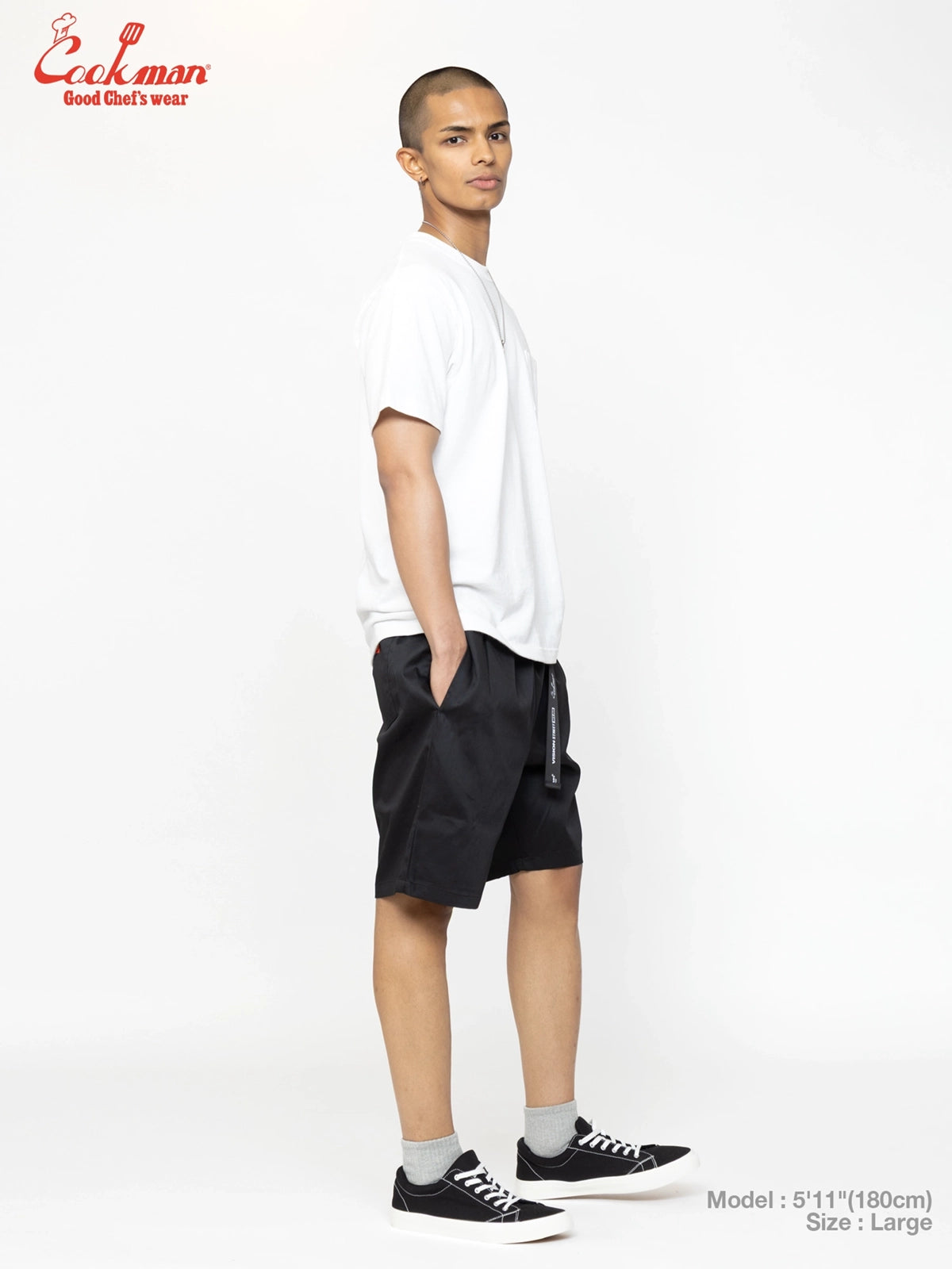 Chef Pants Short Black Belt - Vision : Black
