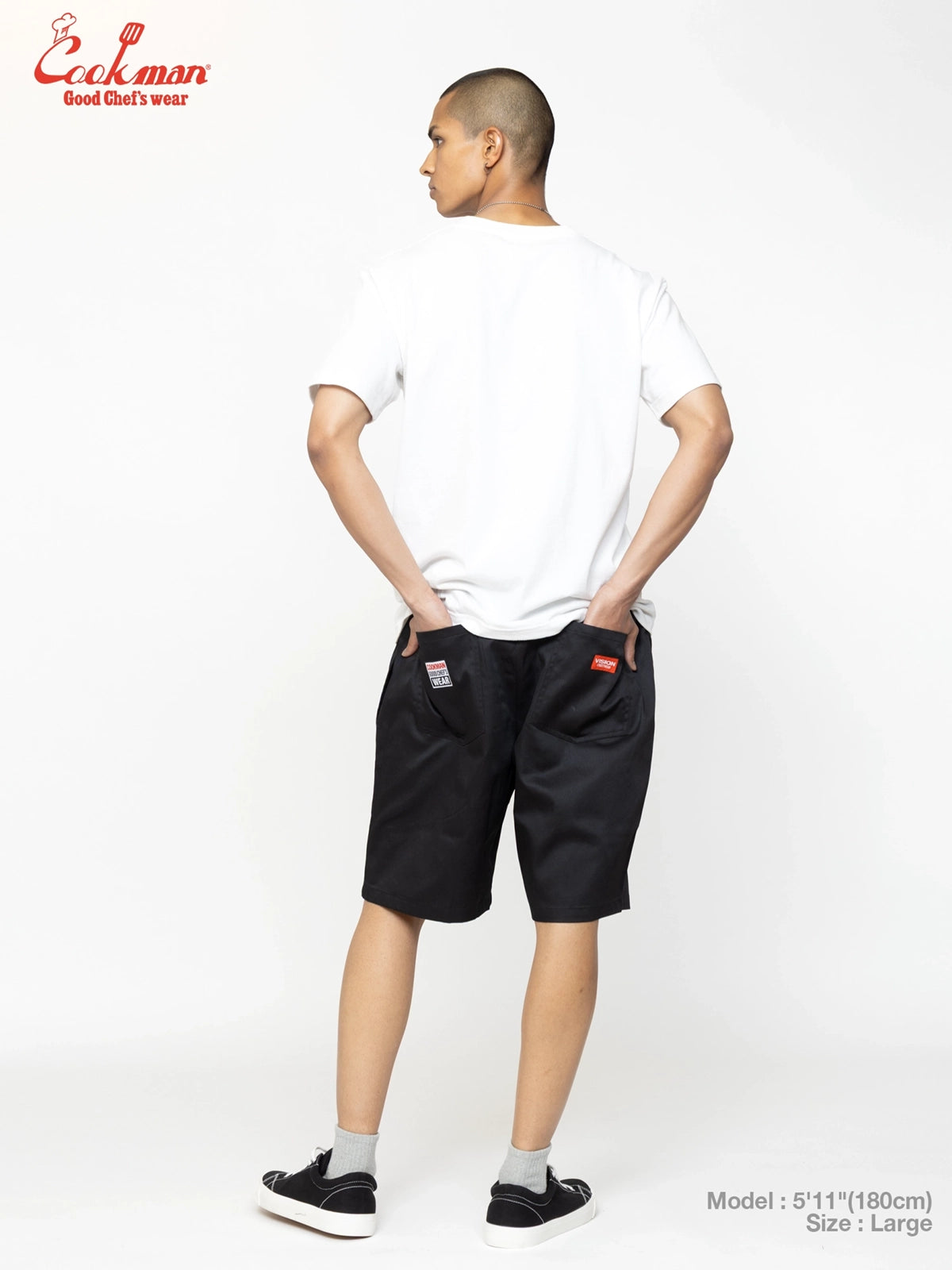 Chef Pants Short Black Belt - Vision : Black