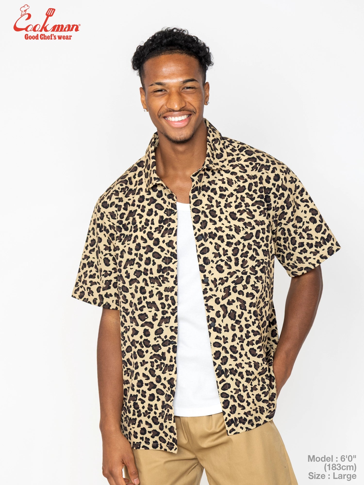 Work Shirts Short Sleeve Light - Leopard : Beige