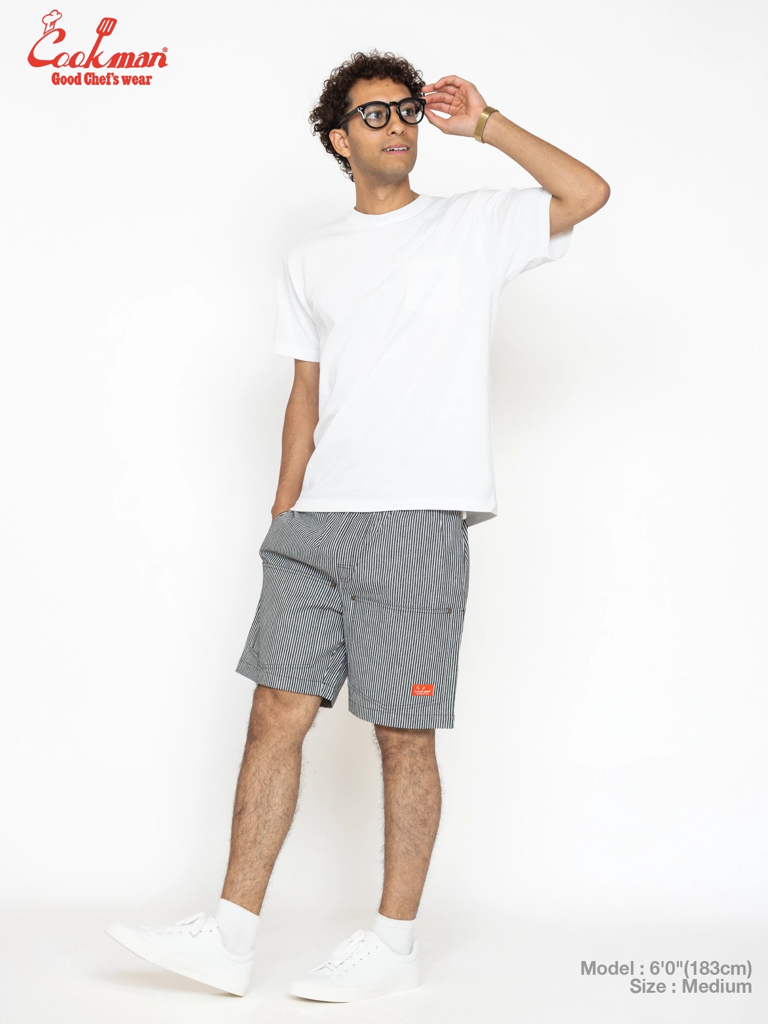 Chef Short Pants Front Pocket - Hickory : Black
