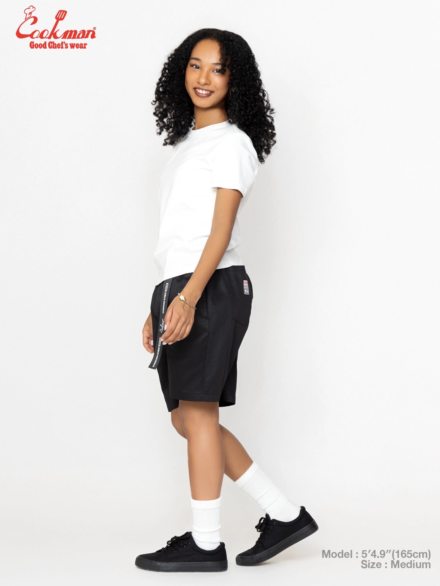 Chef Pants Short Black Belt - Vision : Black