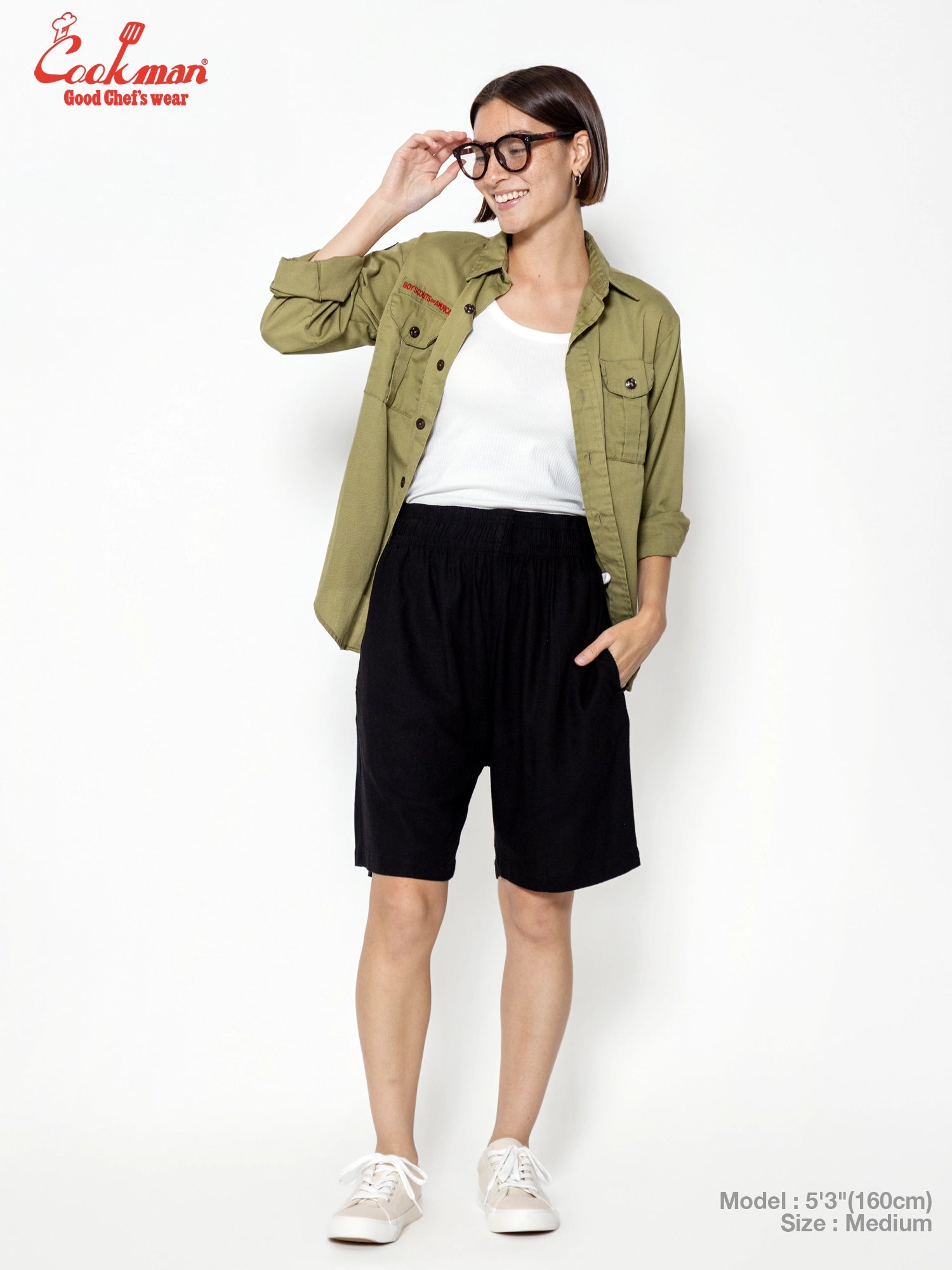 Chef Short Pants - Linen : Black