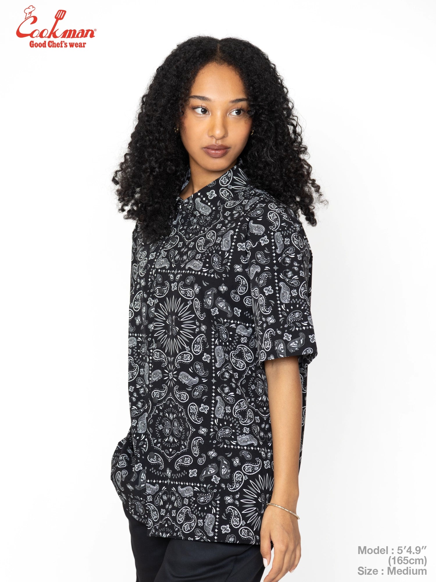 Work Shirts Short Sleeve Light - Paisley : Black